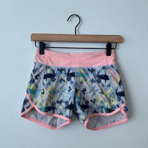 Ivivva Relay Racer Pink Floral Athletic Shorts Girl's Size 10